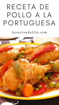 El pollo a la portuguesa también llamado "pollo a la criolla" es una receta tradicional en muchos países de Latinoamérica y también de España(aunque aquí es más conocido como guisado de pollo o pollo estofado). Este guiso se puede hacer CON o SIN patatas, es cuestión de gustos y de lo que nos apetezca el día que vayamos a cocinarlo. #recetasdepollo #lacocinadelila