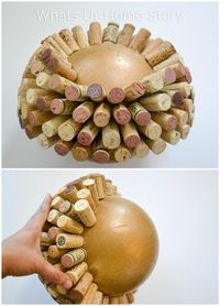 Large Wine Cork Ball DIY | Whats Ur Home Story