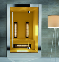 Carmenta installs in the cabins the "short-wave IR radiation" Vitae Lamps. These are the most efficient, because they ensure a subcutaneos penetration up to 5mm deep. This result in a much higher temperature sensation of the body, than the real temperature inside the cabin.