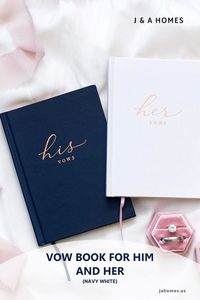 Transcribe your most honest feelings into loving words with our beautifully crafted Vow Books. Unique rose gold hardcover, 40 writing pages and rich foil edging are made for a truly superb arrangement.