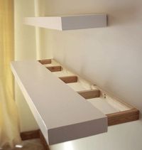 Finally! DIY instructions for how to build solid wood floating shelves of any length, to stain or paint any desired color.