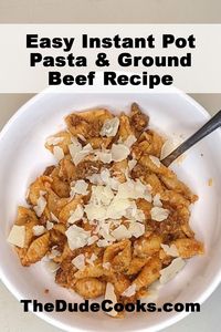 This easy pasta and hamburger Instant Pot recipe is ready in under half an hour and makes a great main course on a busy weeknight.