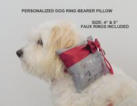 Dog ring pillow dog ring bearer pillow Wedding Dog security | Etsy