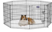 Amazon.com : Midwest E-Coat 552-30 8 Panel Exercise Pen, Black, 24X30 In, No Door : Pet Playpens : Pet Supplies
