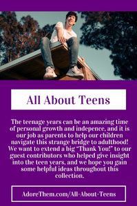 The teenage years can be an amazing time of personal growth and independence, and it is our job as parents to help our children navigate this strange bridge to adulthood! We want to extend a big “Thank You!” to our guest contributors who helped give insight into the teen years, and we hope you gain some helpful ideas throughout this collection. -- #family #parenting #kids #children #parent #parentingtips #parentingadvice #mom #momtips #teens #tweens #teenagers #raisingkids