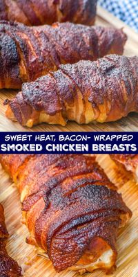 An easy way to get a flavorful, low budget meal, these Sweet Heat Bacon Wrapped Smoked Chicken Breasts are the way to go. They’re the perfect set it, and forget it kinda deal. via @4sonrus