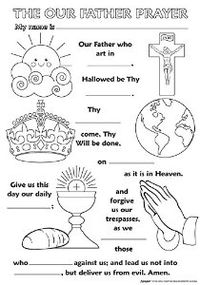 Amazon.com Childrens Religious Coloring Posters (Our Father ... More