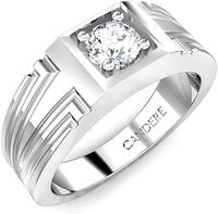 0.35 ctw Round Diamond Solitaire Wedding Ring in Sterling Silver. #ring #jewelry #SterlingSilver