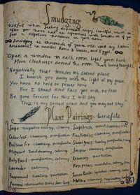 Kelsey's Craft Corner: Spell book pages from my DIY spell book: Smudging