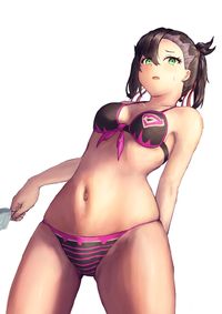 girl, Marnie (Pokemon trainer), Pokémon / 水着マリィ - pixiv