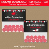 Chalkboard Graduation Bag Toppers Template
