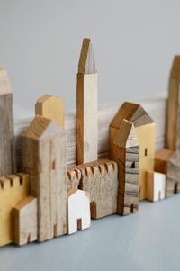 Wonderful use of wood scraps. Could be cute ornaments too.