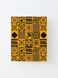 "Black & Yellow Traditional Oriental Moroccan Style Artwork" Mounted Print for Sale by Arteresting | Redbubble