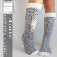 The Parker CROCHET Cable Socks PATTERN (includes 11 sizes - Baby (6 Months) through to Mens/Womens Adult sizes) by LakesideLoops on Etsy https://www.etsy.com/listing/263292501/the-parker-crochet-cable-socks-pattern