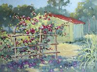 Joyce Hicks - Pink Climbers in Texas