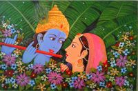 Radha Krishna Painting by Aditi Pawar