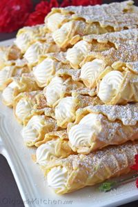 Cream Filled Pizzelles (Trubochki) - Olga in the Kitchen