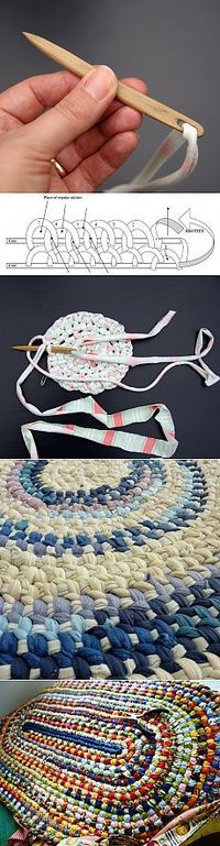 Toothbrush rugs - вязание "иглой" коврика. Обсуждение на LiveInternet