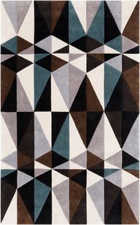 Add a splash of color and vibrancy to your home decor with this one-of-a-kind hand tufted rug. Its large size makes it excellent for spacious areas, and the geometrical-inspired design raise the cool