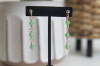 Excited to share the latest addition to my #etsy shop: Green beaded drop earrings, St. Patrick’s day theme, simple drop earrings, Lime green, Bridal or Wedding https://etsy.me/3Kkq1EL #green #bridalshower #stpatricksday #gold #no #women #pushback #bohohippie #earlobe