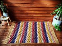 This rug’s design was inspired by the beautiful San Juan mountains of southwest Colorado. Textured with bobble stitches and adorned with knotted fringe, the bohemian feel of this classic rug is just what your home has been waiting for.