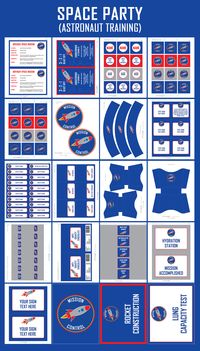 Space Theme party printables