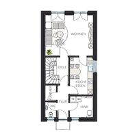 ProHaus Ausbauhaus - Doppelhaushälfte ProGeneration 108 mit Satteldach.