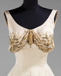 Detail Evening dress Designer: Charles James (American, born Great Britain, 1906–1978) Date: 1954 Culture: American Medium: silk, rhinestones Dimensions: Length at CB: 59 in. (149.9 cm) Credit Line: Brooklyn Museum Costume Collection at The Metropolitan Museum of Art, Gift of the Brooklyn Museum, 2009; Gift of Muriel Bultman Francis, 1967