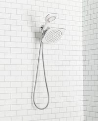 Home Basics Sunbeam Dual Shower Massager with Rainfall Head Set Bedding