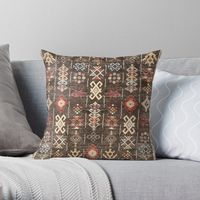 "Moroccan Brown Bohemian Traditional Handmade Fabric Style" Throw Pillow for Sale by Arteresting | Redbubble