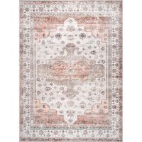 nuLOOM Banks Machine Washable Faded Vintage Beige 5 ft. x 8 ft. Indoor Area Rug | The Home Depot Canada