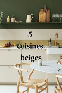 5 inspirations de cuisines beiges pour un rendu intemporel. Monochrome ou à mixer avec des couleurs plus pop, la palette essentielles des beiges va avec tout ! Pour plus d'inspiration, abonnez-vous à notre board "cuisine" ! 5 Beige Kitchens to discover