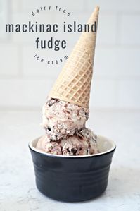 Homemade Dairy Free Mackinac Island Fudge Ice Cream - Raising Generation Nourished