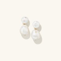 First thing’s first, these are not your grandmother’s pearls. Wear them solo or stack them up, either way, they were made to be seen. Handcrafted in 18k gold vermeil with freshwater pearls.