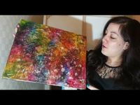 Tutoriel Peinture : Fond Acrylique Coloré - Glacis et Textures - YouTube