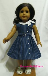 All sizes | Deep Blue and White Side Tie Collar 1950's dress | Flickr - Photo Sharing!