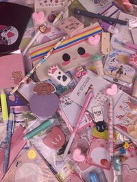 Kawaii Surprise Stationery Bundle! Each bundle will contain five, ten or fifteen main stationery items. Bundles are unique and items will be picked at random. Each set will contain a minimum of five/ten/fifteen items randomly selected from the following list: - Pens - Memo Pads - Sticker Packs - Pencils - Erasers - Markers - Corrector Pens - Washi Tape - Stationary Clips - Notebooks - Pencil Cases - Pencil Sharpeners - Bookmarks (varied designs: magnetic/metal/wooden etc) - Sticker sheets - Writ