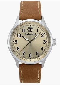 Timberland Herren Analog Quarz Uhr mit Leder Armband TBL15353JS.07
