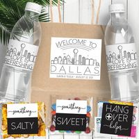 Choose from over 50 cities for these cute personalized wedding favor kits! -Joy & Chaos