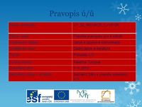 Pravopis ú/ů Název materiálu: VY_32_INOVACE_CJ1r0109 Název sady:>