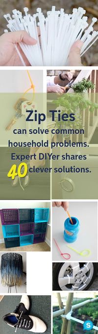 There are so many things you can do with zip ties at home! Follow these brilliant tips and tricks and hacks so you can use zip ties to solve a number of your common problems at home. #zipties #lifehacks #diy #upcycling #upcycle