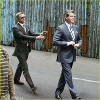 Daniel Craig trying to creep up on Pierce Brosnan