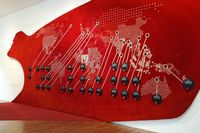 Data wall Graphisme et signalétique de l’exposition permanente, 2016, Palais de Chaillot, Paris