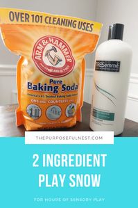 Learn how to make pretend snow with only 2 simple ingredients. The perfect winter sensory play idea.