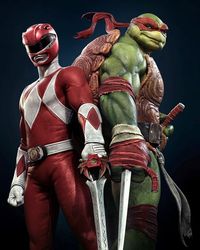Raf Grassetti on Instagram: "🔴 TMNT x MMPR 2 of my favorites! Last cover of 2023, did this earlier this year with @boom_studios and @artofsiqueira and it’s finally coming out in Jan ❤️ #tmnt #powerrangers #comicbook"