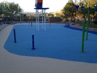 Our FlexGrout system being installed at Goetts Park in Las Vegas, Nevada. The FlexGrout is a non-pourious safety surface that is perfect for Splash Pads and other water play areas!