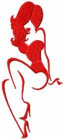 Sexy Girl free machine embroidery design. Machine embroidery design. www.embroideres.com