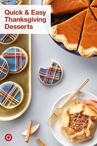 Check out quick & easy Thanksgiving dessert recipes, from pies & cookies to cheesecake.