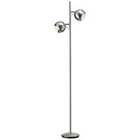 Metron Satin Chrome Metal 2-Light Tree Floor Lamp