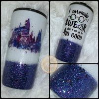 Hogwarts Harry Potter Watercolor Glitter Dipped Tumbler | Etsy